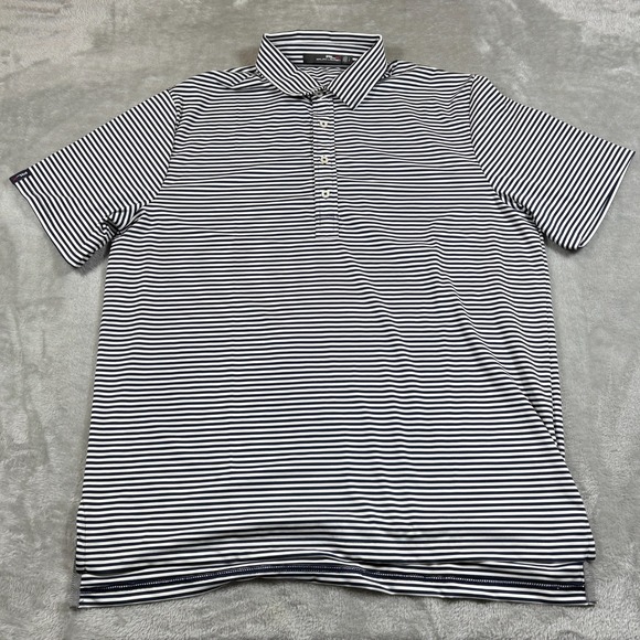 RLX Ralph Lauren Other - Ralph Lauren RLX Polo Shirt Mens Large Black White Striped Wicking Performance